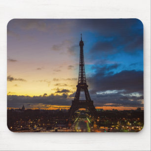 Night to Day over Eiffel tower from Trocadero Mouse Pad