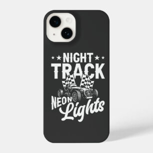 Night Track Neon Lights White Formula  iPhone 14 Case