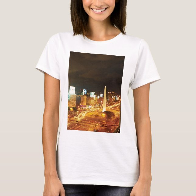 Night Traffic And Monument T-Shirt (Front)
