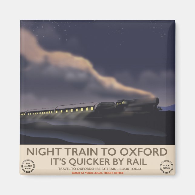 Night train to Oxford Magnet (Front)