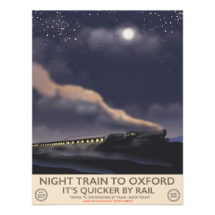 Night train to Oxford Photo Print