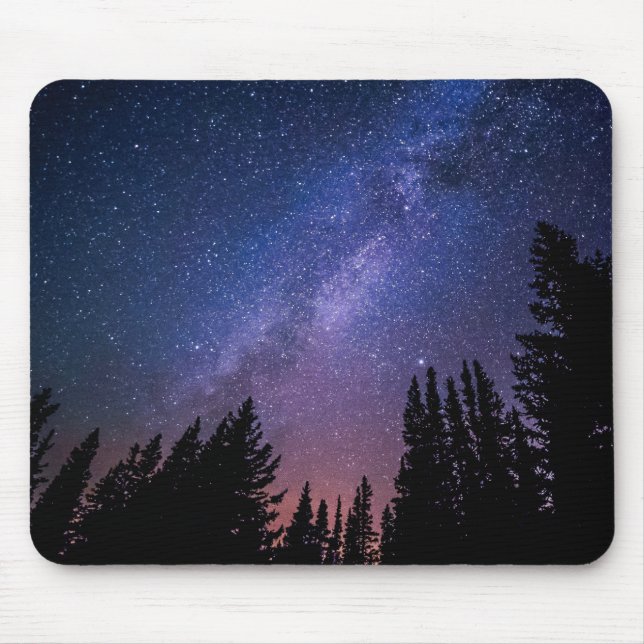 Night Trees and Stars Artwork | Mouse Pad (Front)