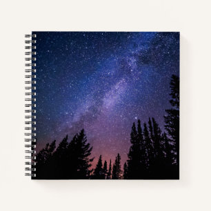 Night Trees and Stars Artwork Notebook