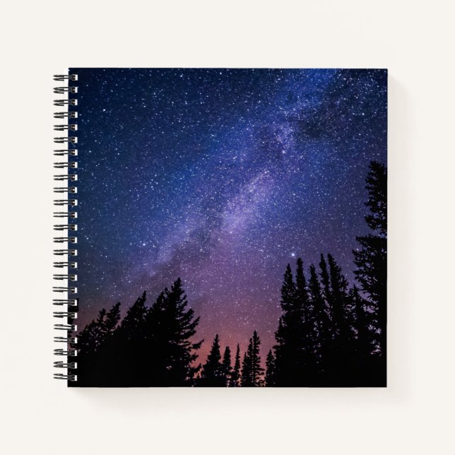 Night Trees and Stars Artwork | Notebook (Front)