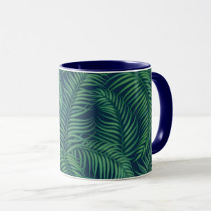 Night Tropical Palm Leaves Mug