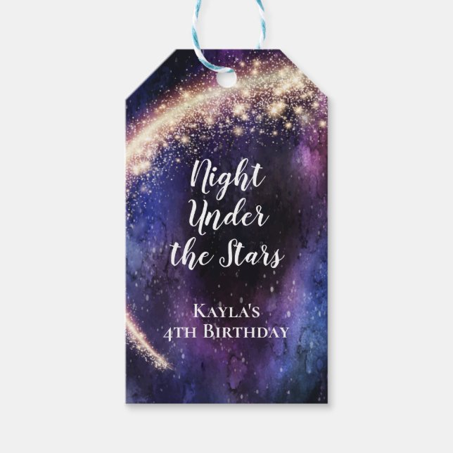 Night Under The Stars Favour Tags (Front)