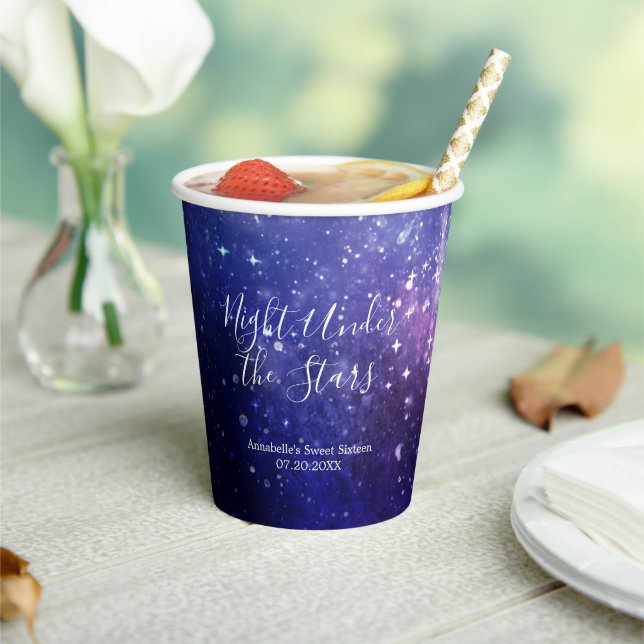 Night Under the Stars Galaxy Paper Cups (Insitu)