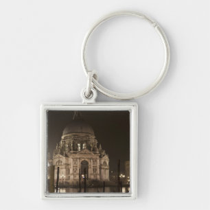 Night view across water of San Giorgio Maggiore Key Ring