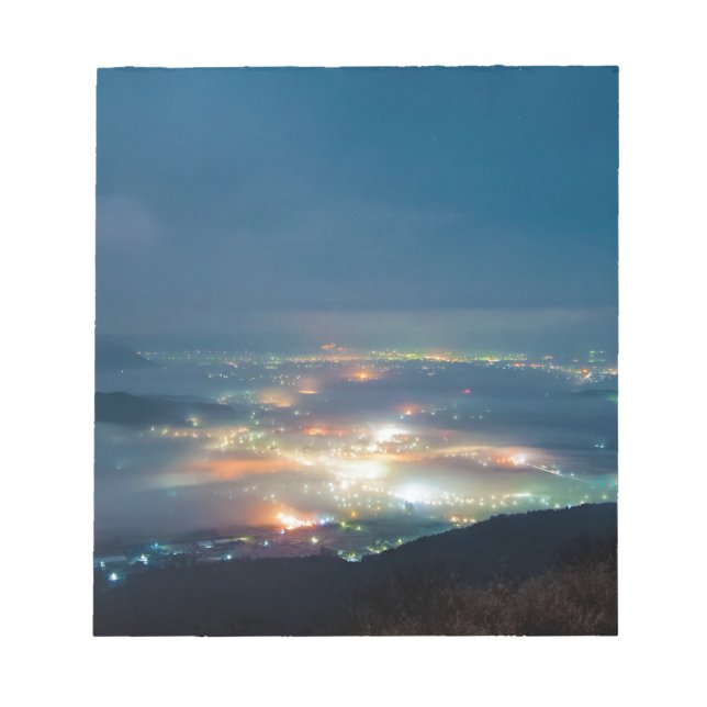 Night View Aso Night Sea Of Clouds Japan Kumamoto Notepad (Front)