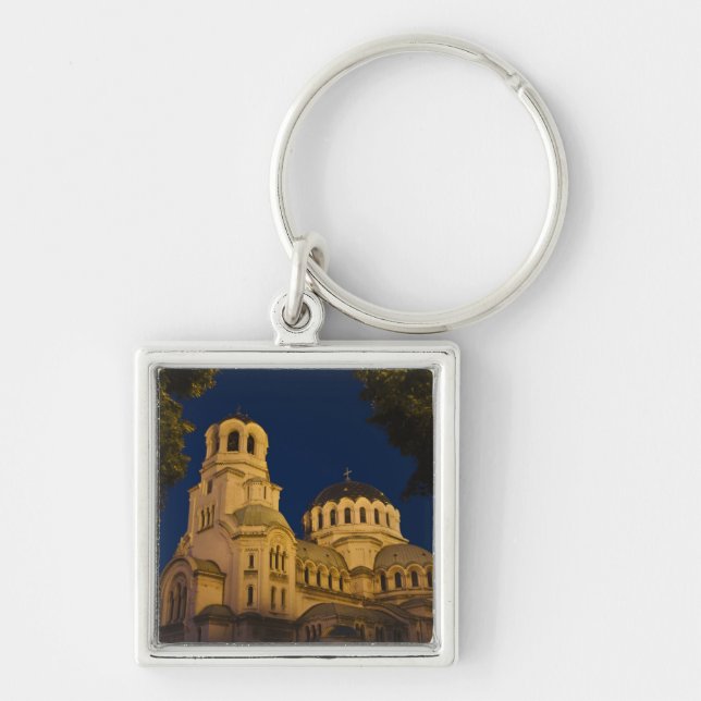 Night view of Alexander Nevski Cathedral Key Ring (Front)