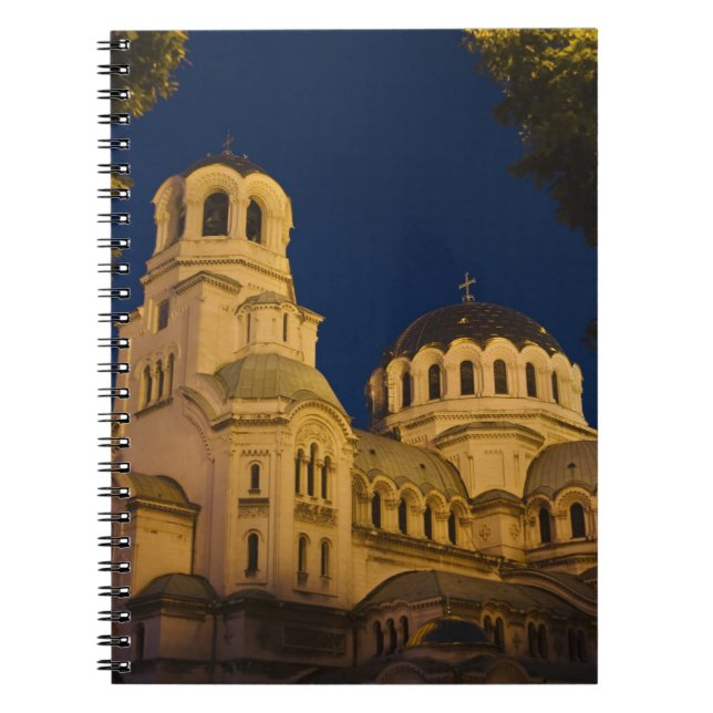 Night view of Alexander Nevski Cathedral Spiral Notebook (Front)