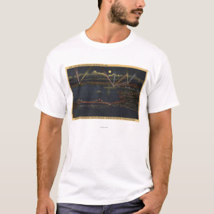 Night View of Bay Metropolitan Area T-Shirt