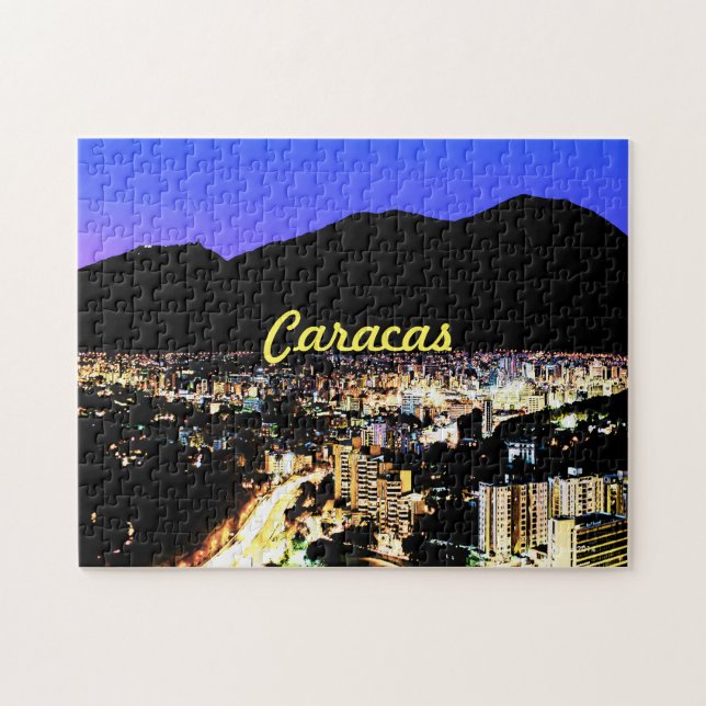Night view of Caracas City Jigsaw Puzzle (Horizontal)