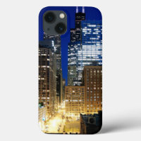 Night view of cityscape of Chicago