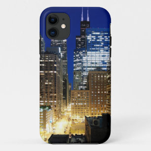 Night view of cityscape of Chicago Case-Mate iPhone Case