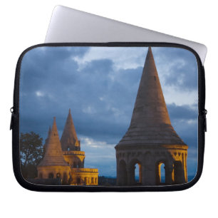 Night view of Fisherman's Bastion, Castle Hil Laptop Sleeve