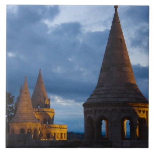 Night view of Fisherman's Bastion, Castle Hil Tile