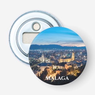 Night view of Malaga Cathedral in Malaga, Spain Bottle Opener