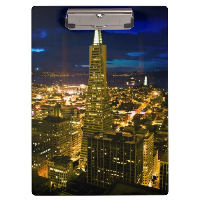 Night view of San Francisco. Clipboard (Front)