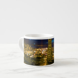 Night view of San Francisco. Espresso Cup