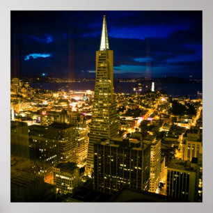 Night view of San Francisco. Poster