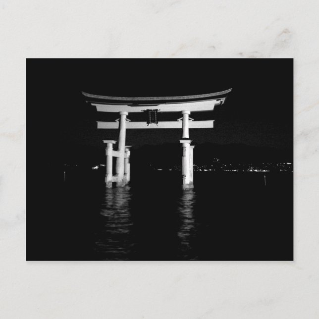 Night View of Torii Postcard (Front)