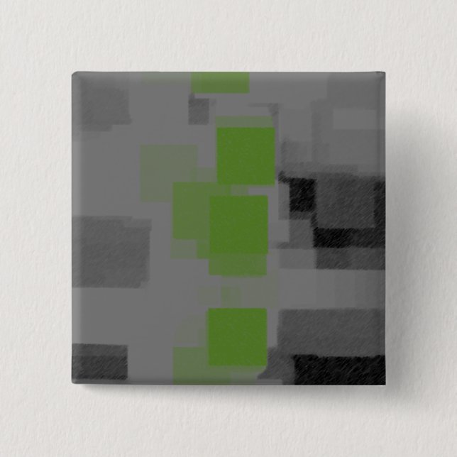 "Night Vision" Geometric Abstract 15 Cm Square Badge (Front)