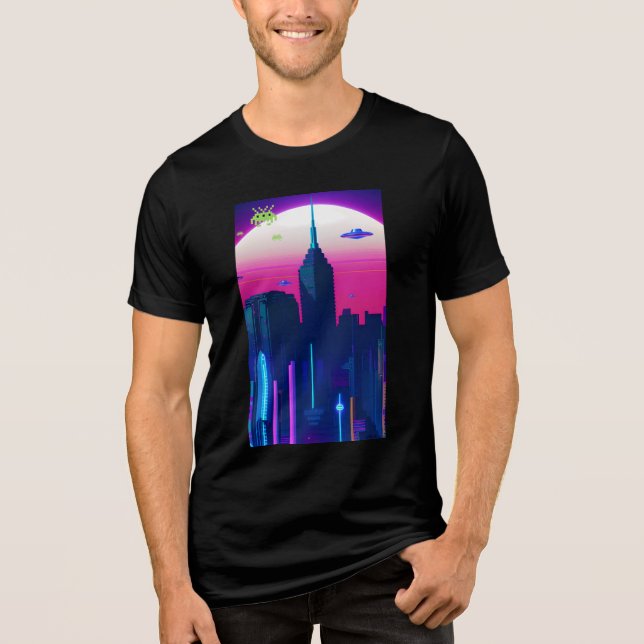 Night Waves and Vapour Daze Tri-Blend Shirt (Front)