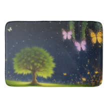 Night Willow Tree w/butterflies and fireflies