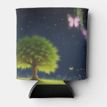 Night Willow Tree w/butterflies and fireflies