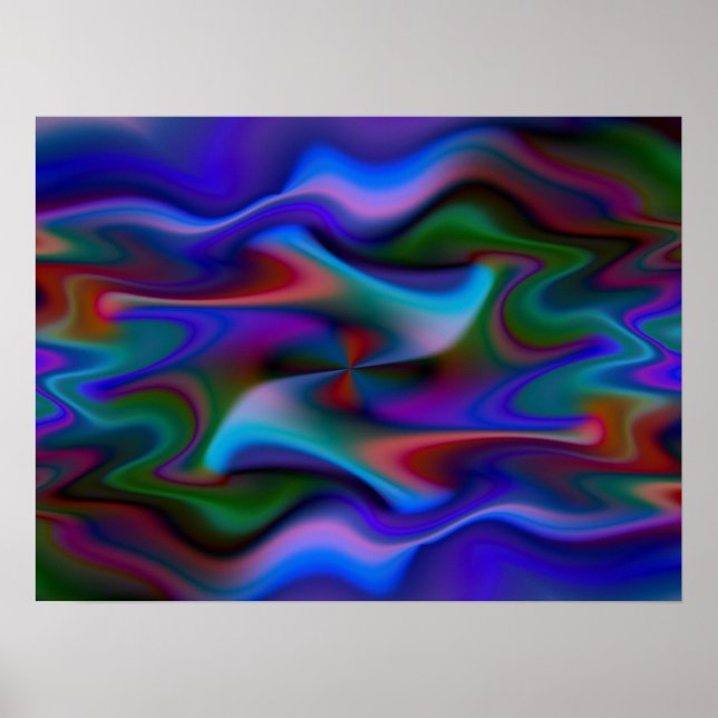 Night Wind Abstract Art Poster (Front)