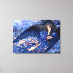 Night with Her Train of Stars Fine Art Canvas Print
