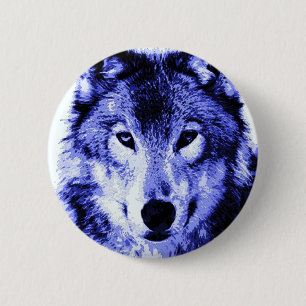 Night Wolf 6 Cm Round Badge