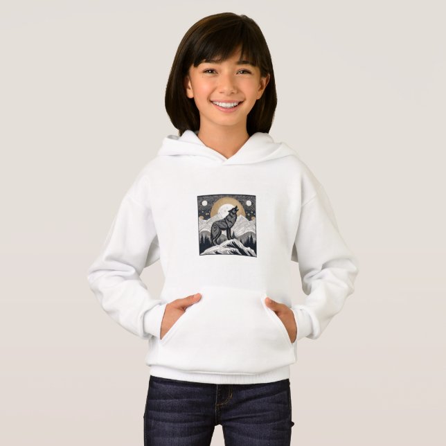 Night Wolf Howl – Moonlight & Forest Esthetic (Front Full)