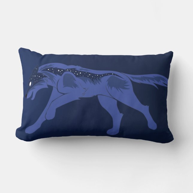 Night Wolf Lumbar Cushion (Front)