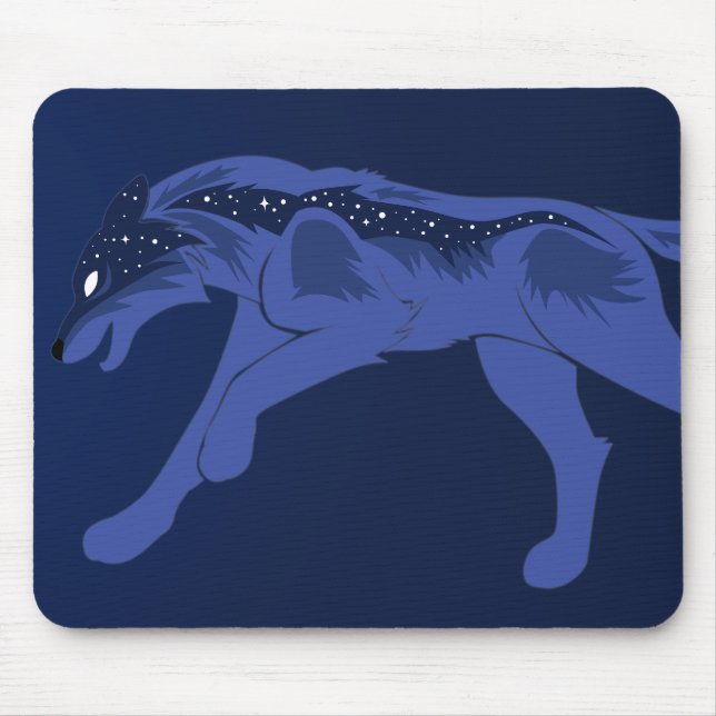 Night Wolf Mouse Pad (Front)
