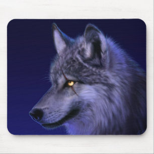 Night Wolf Mouse Pad
