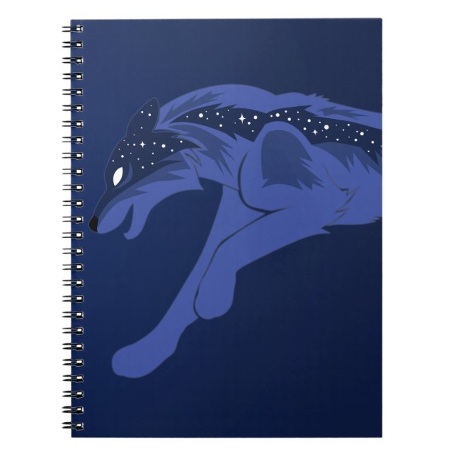 Night Wolf Spiral Notebook (Front)