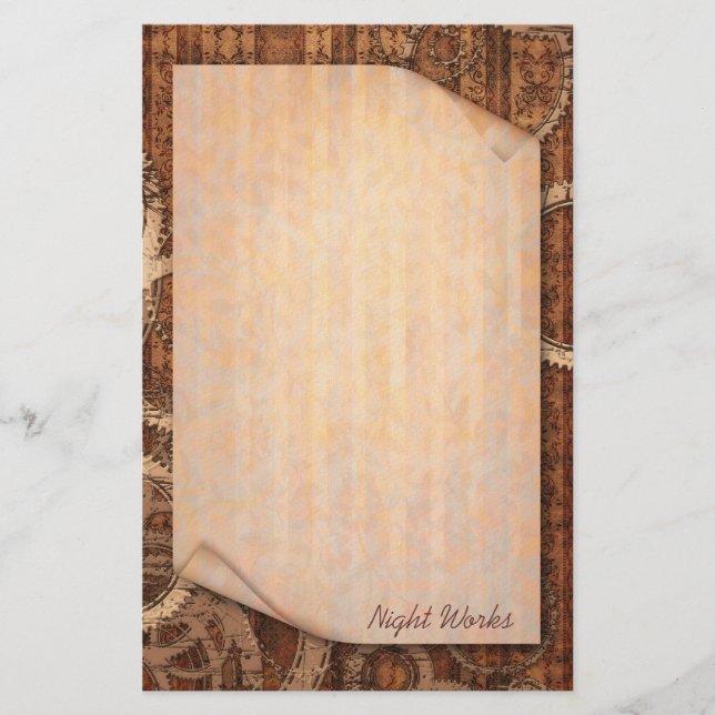 Night Works - Steampunk Stationery (Front)