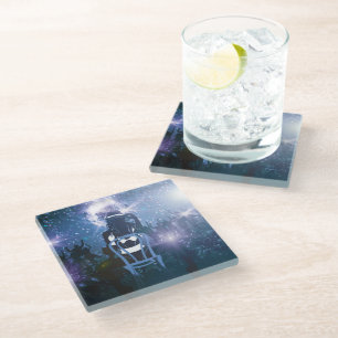 Nightclub dancing glass coaster