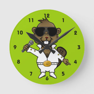 Nightclub Entertainer Round Clock