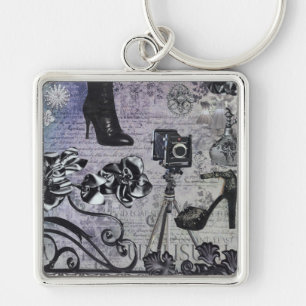 Nightfall silver keychain