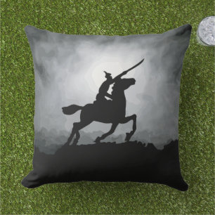Nightfall Triumph: Knight in Fog Cushion