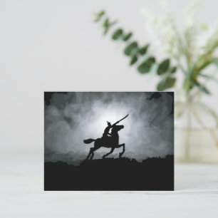 Nightfall Triumph: Knight in Fog Postcard