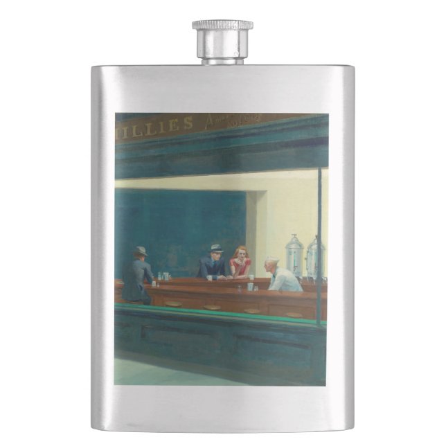 Nighthawks 1942 by Edward Hopper Hip Flask (Front)