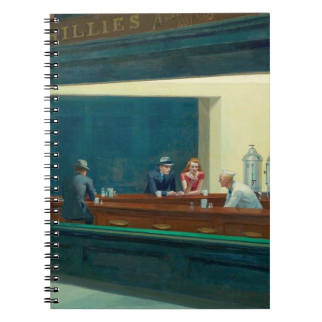 Nighthawks 1942 by Edward Hopper Notebook (Front)