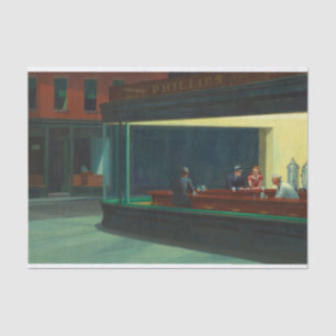 Nighthawks (1942) by Edward Hopper Tissue Paper