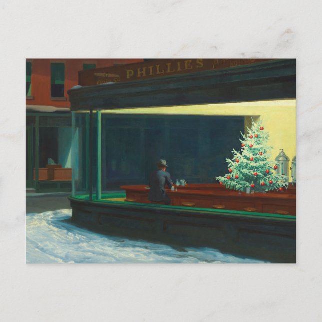  Nighthawks at Christmas Postcard (Front)