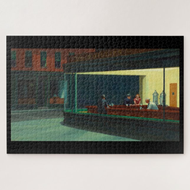 "Nighthawks" by Edward Hopper Jigsaw Puzzle (Horizontal)