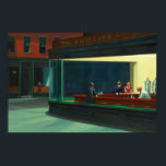 Nighthawks" by Edward Hopper Poster<br><div class="desc">Nighthawks" by Edward Hopper (1942) | Tags: Art Deco, Painting, Instant Download, Edward Hopper, 1942, Nighthawks, Most Famous Paintings, Print, Home Decor, Zazzle, Wall Art | Descrição: "Bring a vintage art deco look to your home with this iconic painting by Edward Hopper. This instant download of one of the world's...</div>